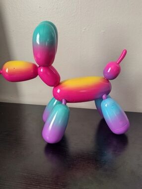 Squeakee Rainbow Balloon Dog Tested Works Great